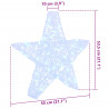 3D Gwiazda z 50 diodami LED Zimna biel 55 x 53.5 x 10 cm Akryl