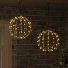 Piłka z 192 diodami LED 2 pcs Ciepła biel 30 x 30 x 32 cm Metal