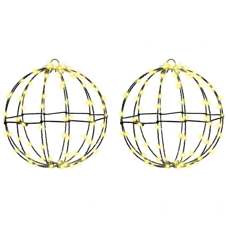 Piłka z 192 diodami LED 2 pcs Ciepła biel 30 x 30 x 32 cm Metal