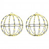 Piłka z 192 diodami LED 2 pcs Ciepła biel 30 x 30 x 32 cm Metal