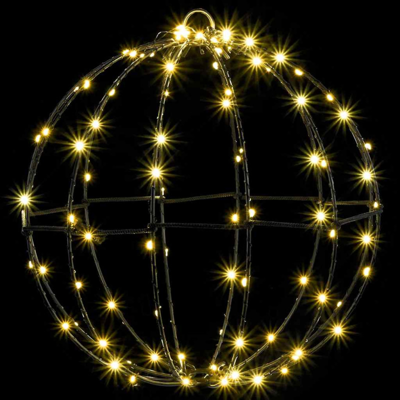 Piłka z 192 diodami LED 2 pcs Ciepła biel 30 x 30 x 32 cm Metal
