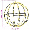 Piłka z 192 diodami LED 2 pcs Ciepła biel 30 x 30 x 32 cm Metal
