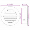 Pokrywy wentylacyjne 4 pcs Srebrny 125 mm Stal nierdzewna