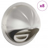 Pokrywy wentylacyjne 8 pcs Srebrny 80 mm Stal nierdzewna