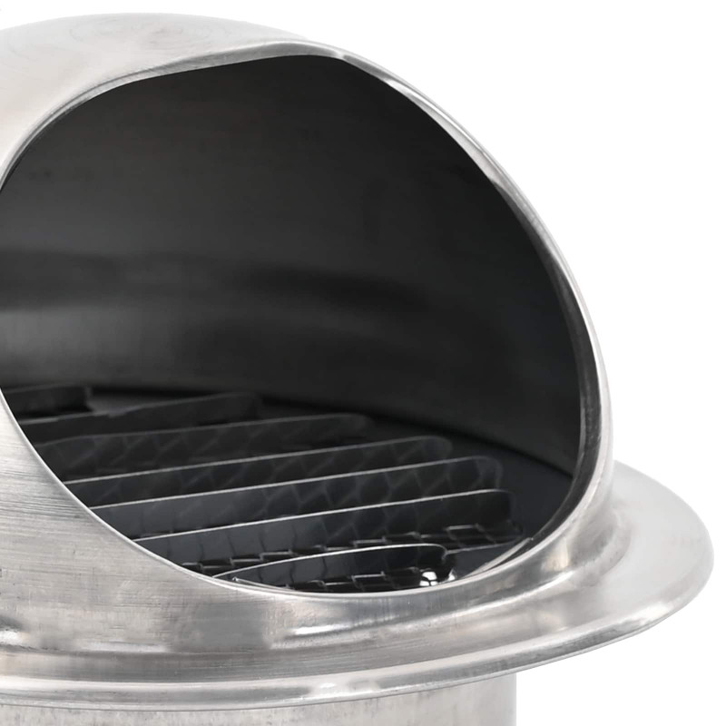 Pokrywy wentylacyjne 8 pcs Srebrny 80 mm Stal nierdzewna