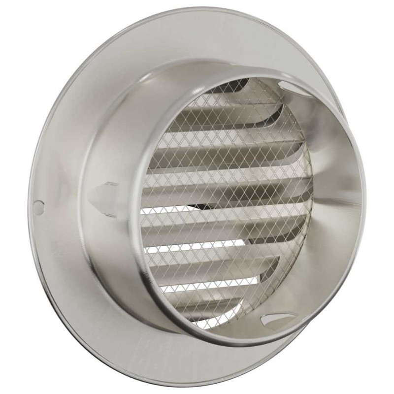 Pokrywy wentylacyjne 8 pcs Srebrny 100 mm Stal nierdzewna