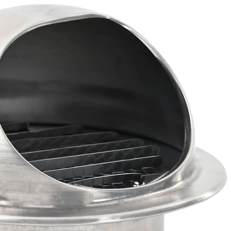 Pokrywy wentylacyjne 8 pcs Srebrny 100 mm Stal nierdzewna