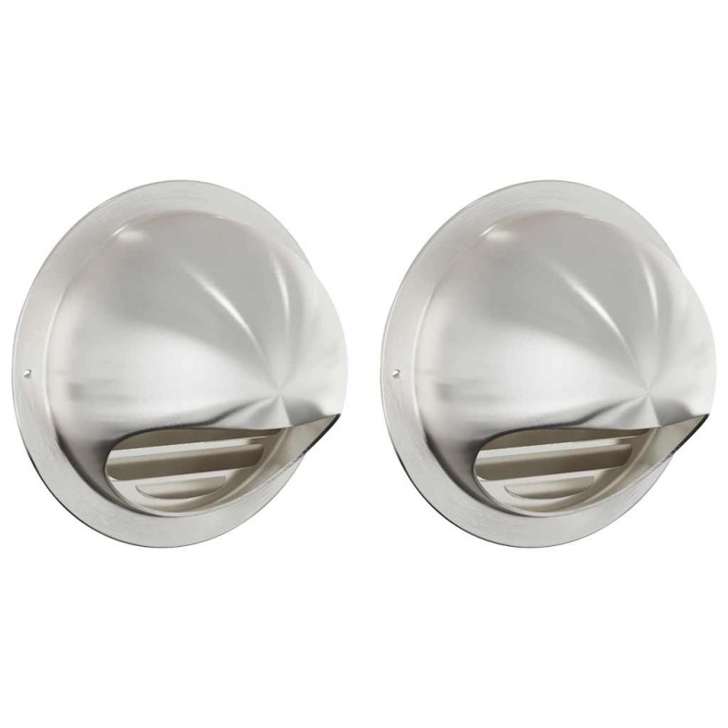 Pokrywy wentylacyjne 2 pcs Srebrny 150 mm Stal nierdzewna
