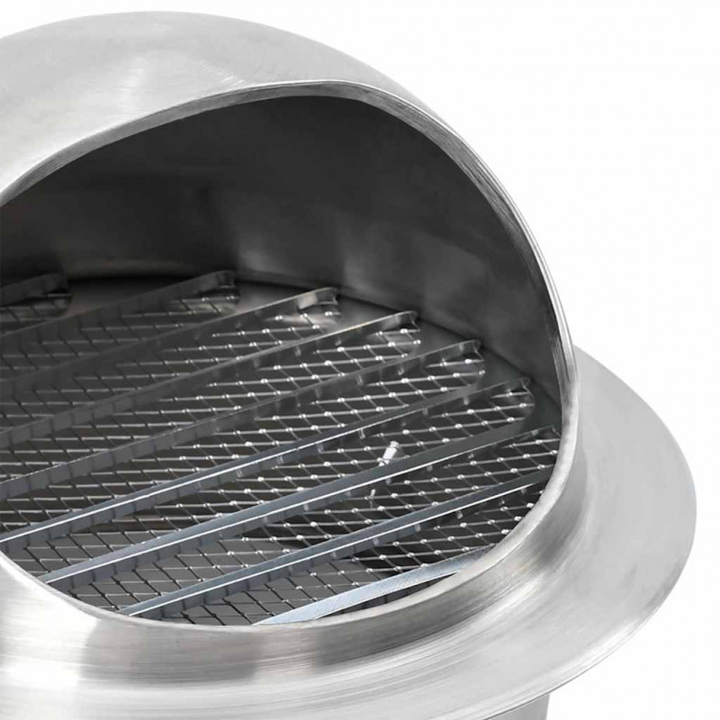 Pokrywy wentylacyjne 2 pcs Srebrny 150 mm Stal nierdzewna