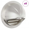 Pokrywy wentylacyjne 8 pcs Srebrny 150 mm Stal nierdzewna