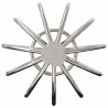 Osłona na liście rynny 8 pcs Srebrny 50 mm Stal nierdzewna
