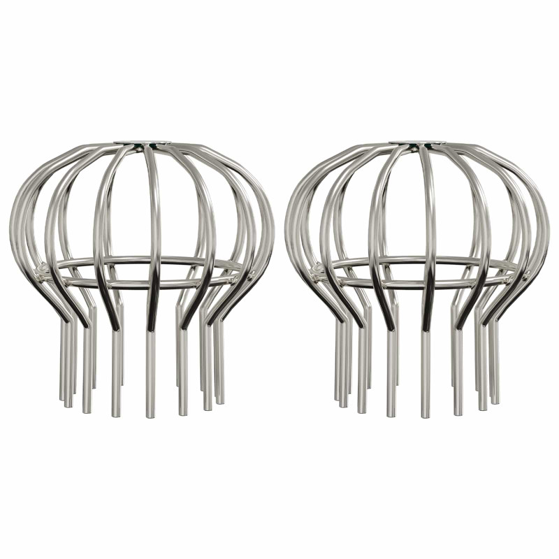 Osłona na liście rynny 2 pcs Srebrny 110 mm Stal nierdzewna