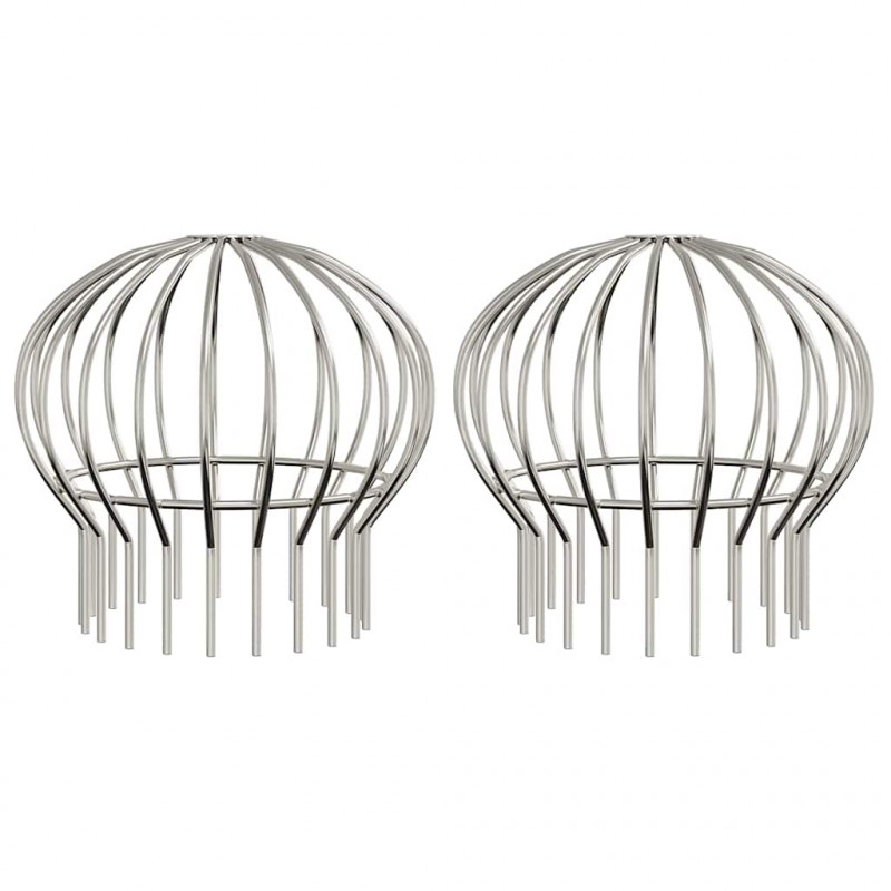 Osłona na liście rynny 2 pcs Srebrny 160 mm Stal nierdzewna