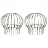 Osłona na liście rynny 2 pcs Srebrny 160 mm Stal nierdzewna