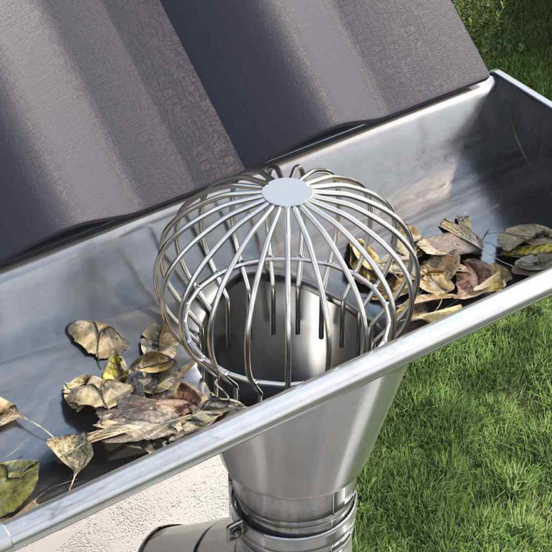 Osłona na liście rynny 2 pcs Srebrny 160 mm Stal nierdzewna