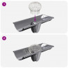 Osłona na liście rynny 2 pcs Srebrny 200 mm Stal nierdzewna