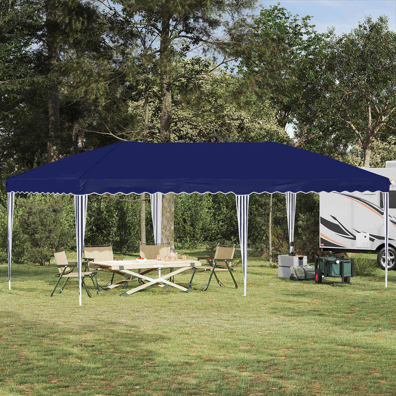 Namiot imprezowy rozkładany 575 x 290 x 245 cm niebieski