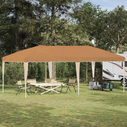 Namiot imprezowy rozkładany 575 x 290 x 245 cm Beżowy