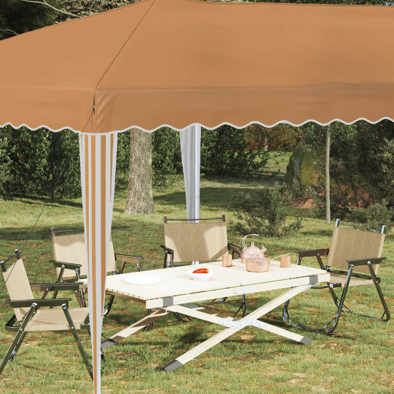 Namiot imprezowy rozkładany 575 x 290 x 245 cm Beżowy