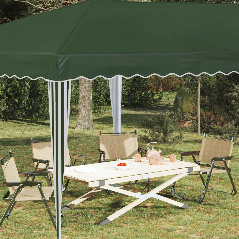 Namiot imprezowy rozkładany 575 x 290 x 245 cm zielony