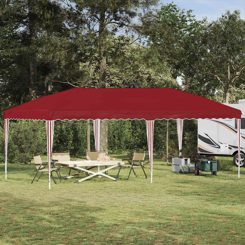Namiot imprezowy rozkładany 575 x 290 x 245 cm bordowy