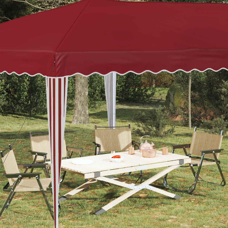 Namiot imprezowy rozkładany 575 x 290 x 245 cm bordowy