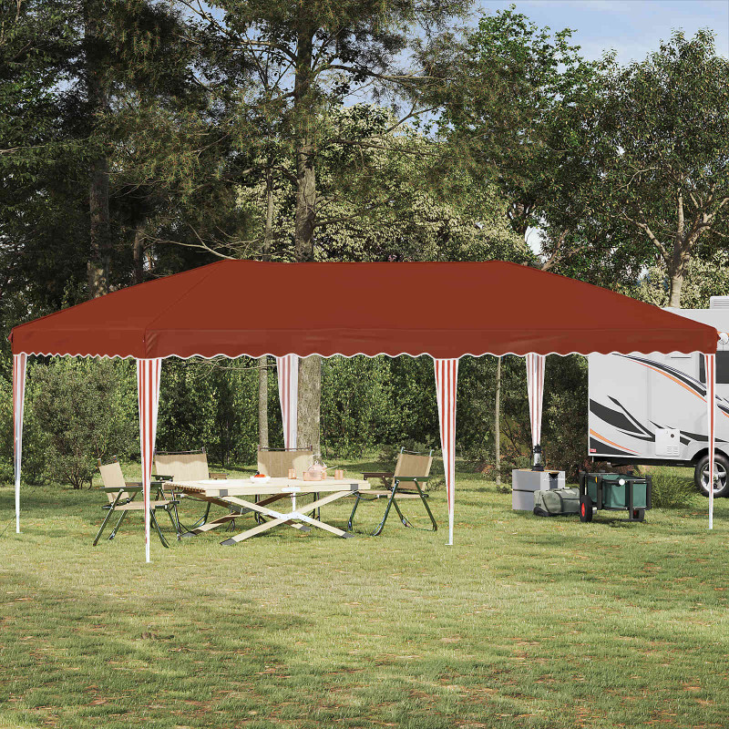 Namiot imprezowy rozkładany 575 x 290 x 245 cm terakota