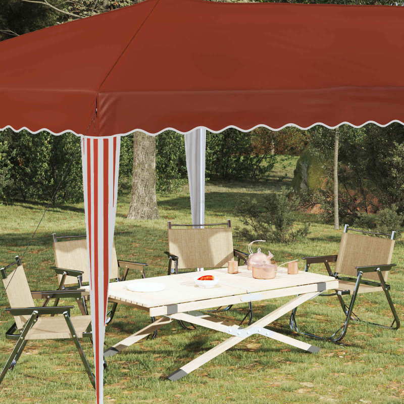 Namiot imprezowy rozkładany 575 x 290 x 245 cm terakota