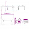 Namiot imprezowy rozkładany 575 x 290 x 245 cm terakota