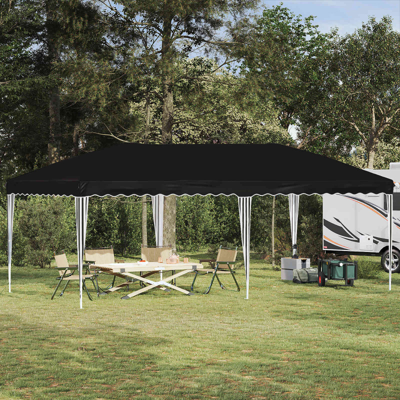 Namiot imprezowy rozkładany 575 x 290 x 245 cm Czarny