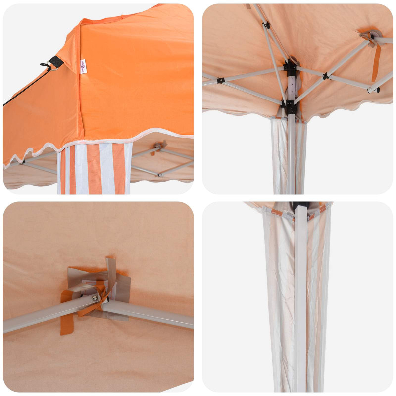 Namiot imprezowy rozkładany 575 x 290 x 245 cm pomarańczowy