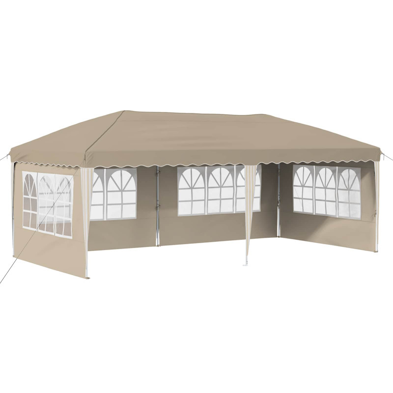 Namiot imprezowy rozkładany 575 x 289 x 245 cm kremowy