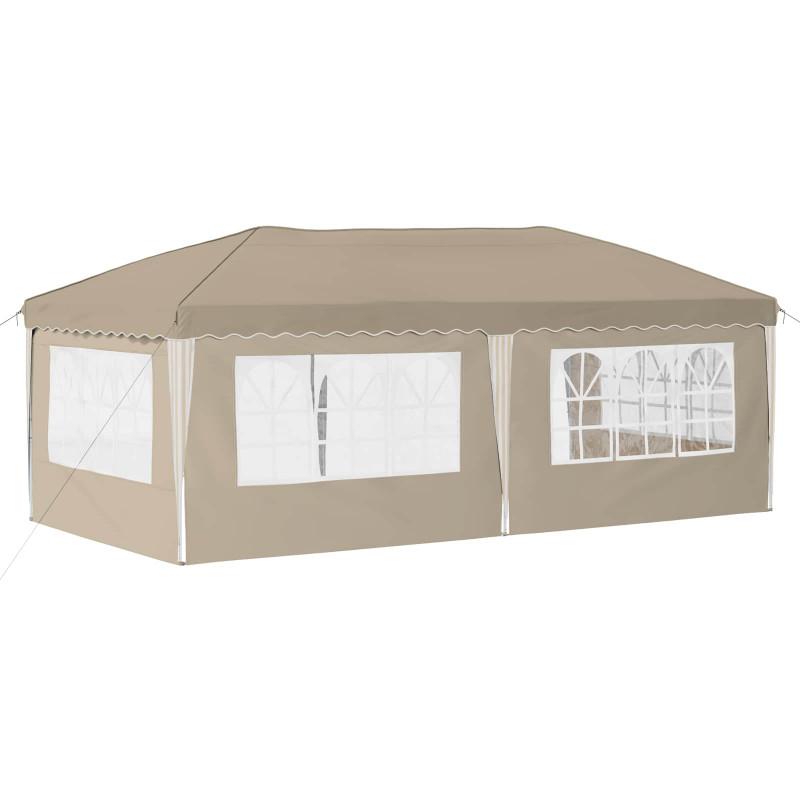 Namiot imprezowy rozkładany 575 x 289 x 245 cm kremowy