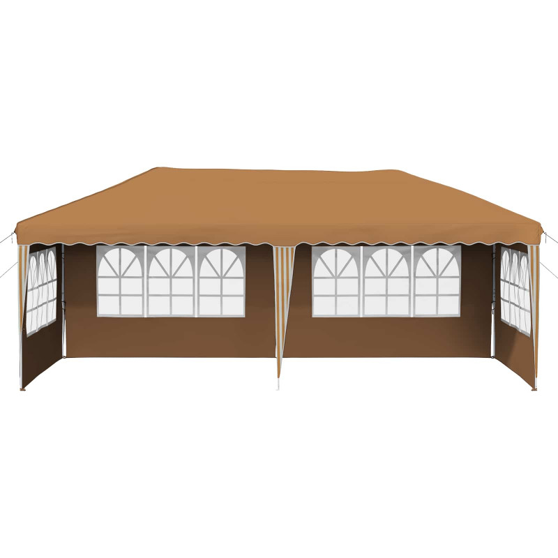 Namiot imprezowy rozkładany 575 x 289 x 245 cm Beżowy