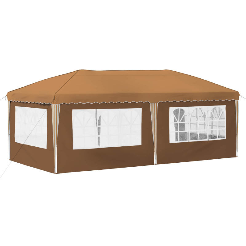Namiot imprezowy rozkładany 575 x 289 x 245 cm Beżowy