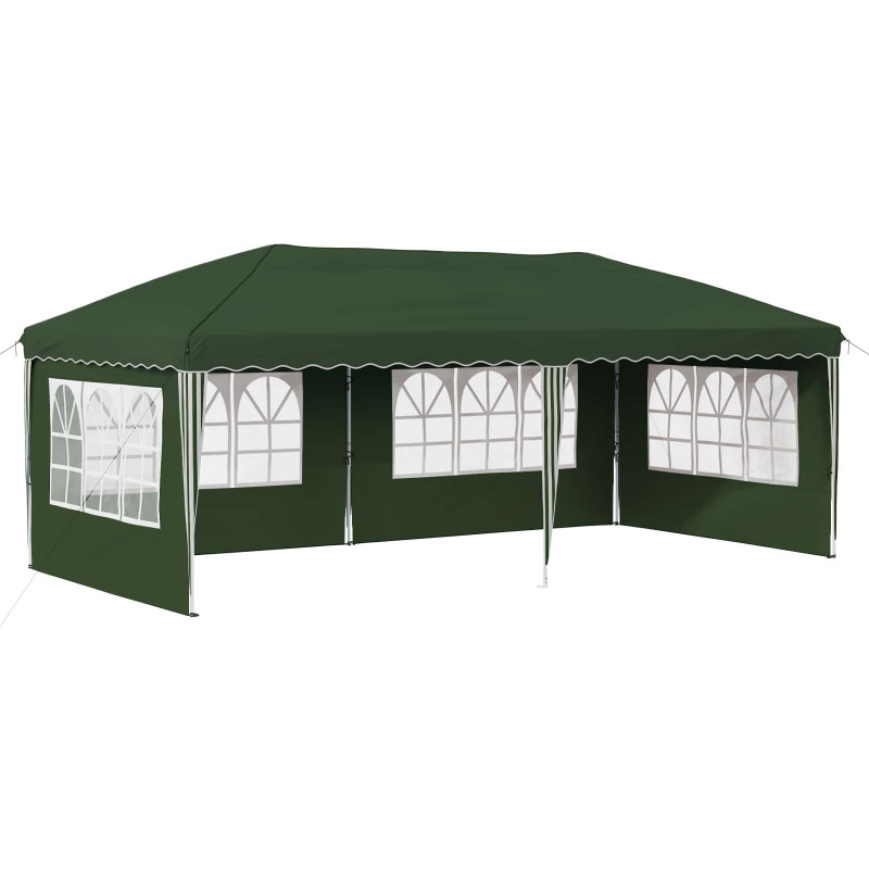Namiot imprezowy rozkładany 575 x 289 x 245 cm zielony