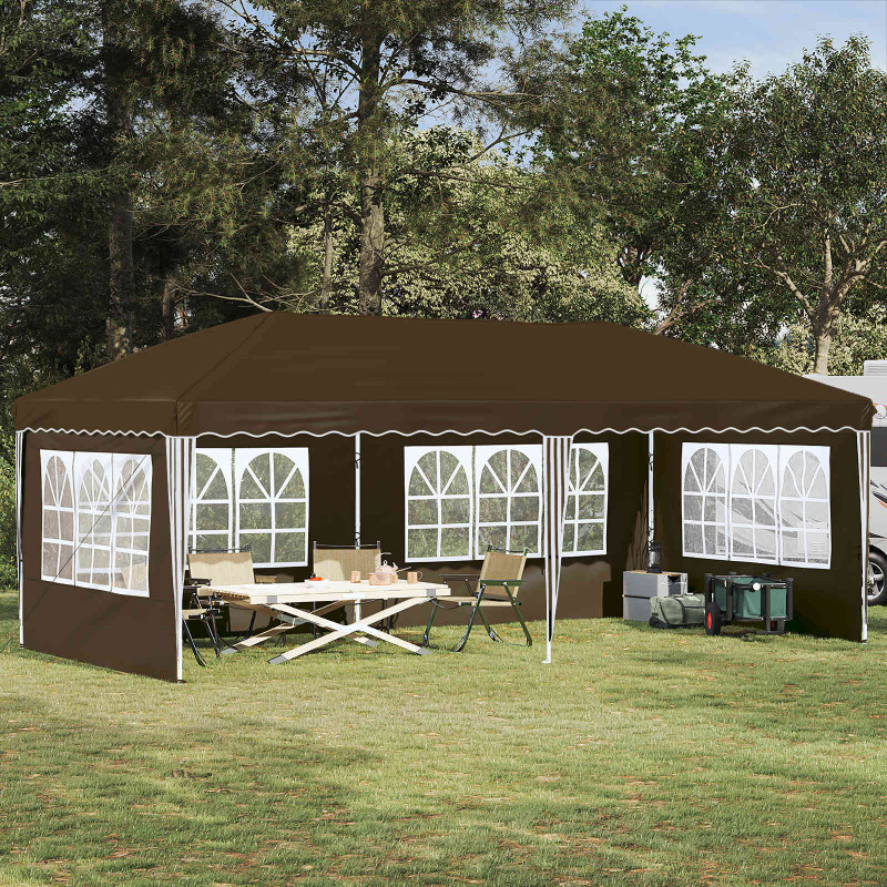 Namiot imprezowy rozkładany 575 x 289 x 245 cm Ciemnoszary