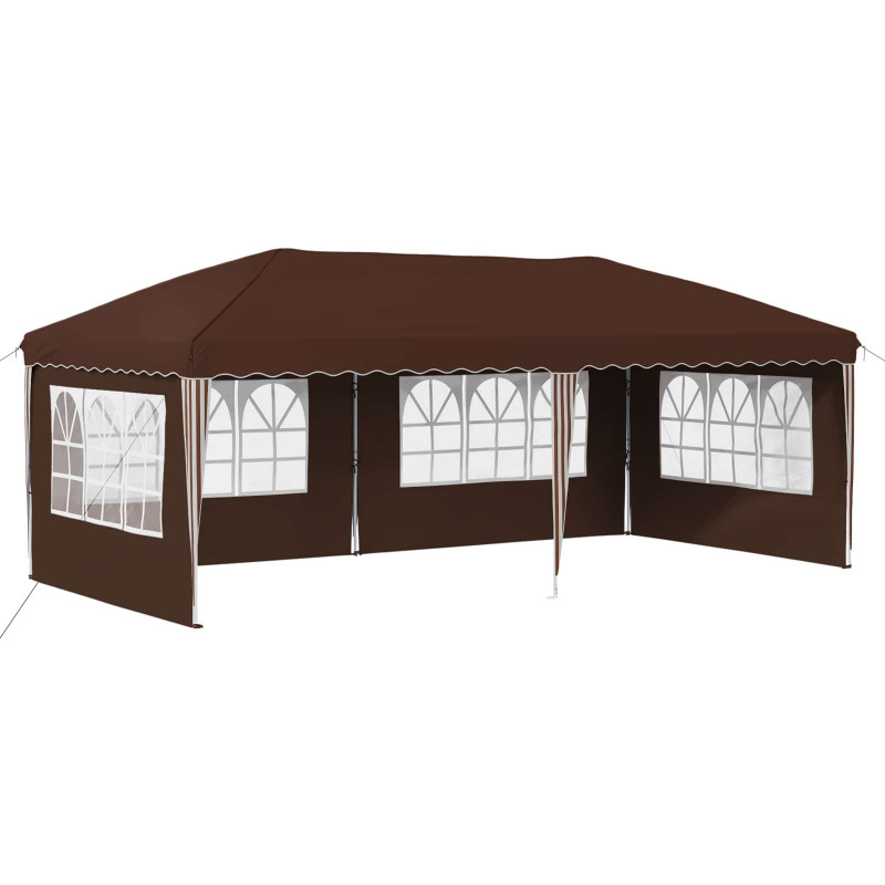 Namiot imprezowy rozkładany 575 x 289 x 245 cm brązowy