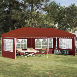 Namiot imprezowy rozkładany 575 x 289 x 245 cm terakota