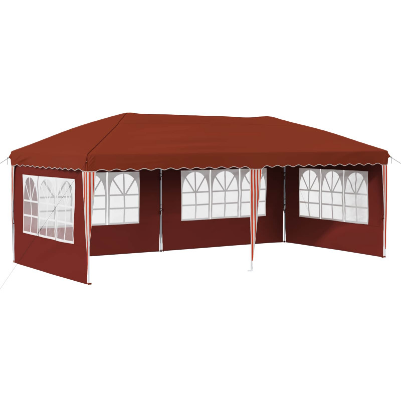 Namiot imprezowy rozkładany 575 x 289 x 245 cm terakota