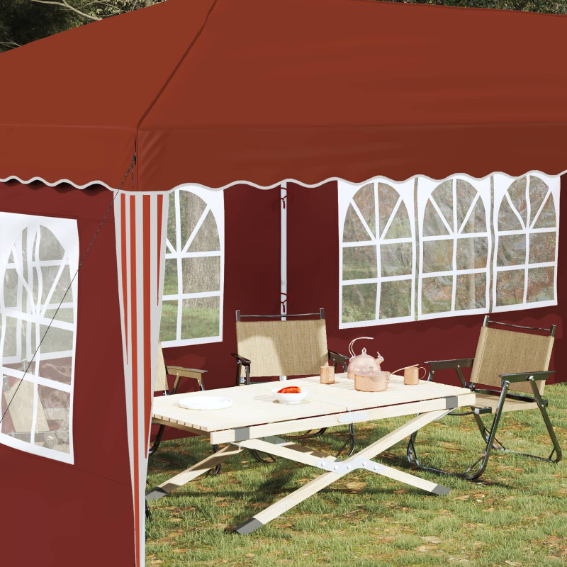 Namiot imprezowy rozkładany 575 x 289 x 245 cm terakota