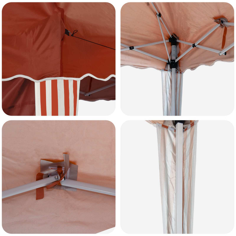 Namiot imprezowy rozkładany 575 x 289 x 245 cm terakota