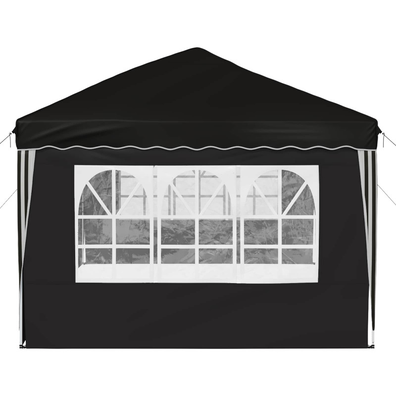 Namiot imprezowy rozkładany 575 x 289 x 245 cm Czarny