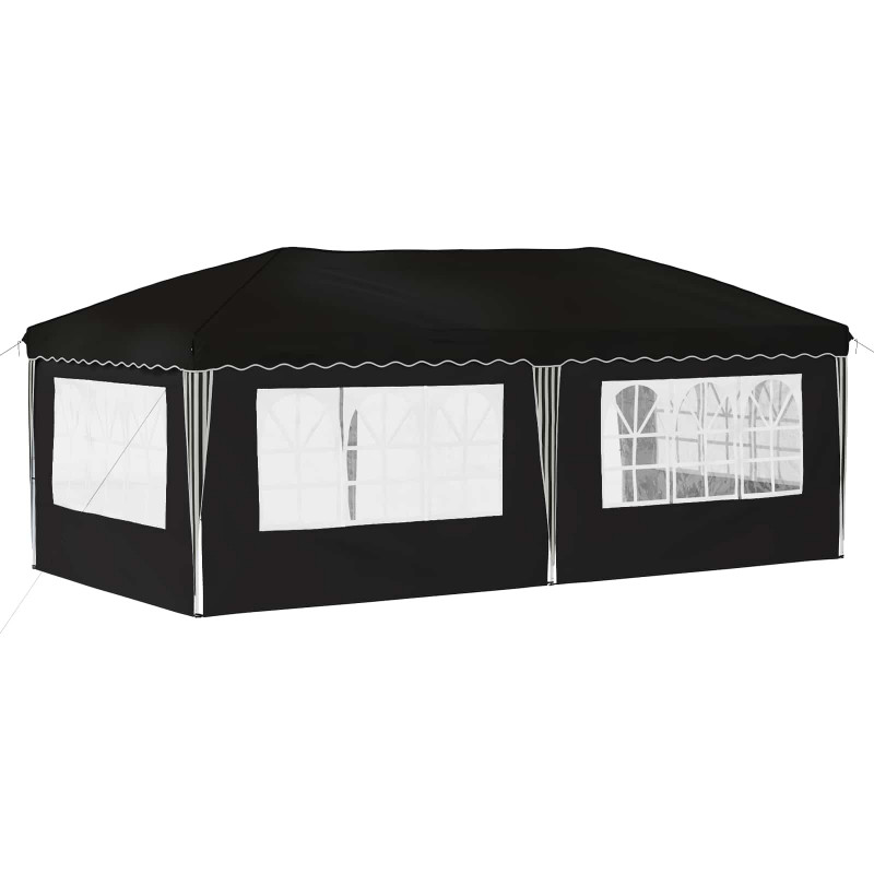 Namiot imprezowy rozkładany 575 x 289 x 245 cm Czarny