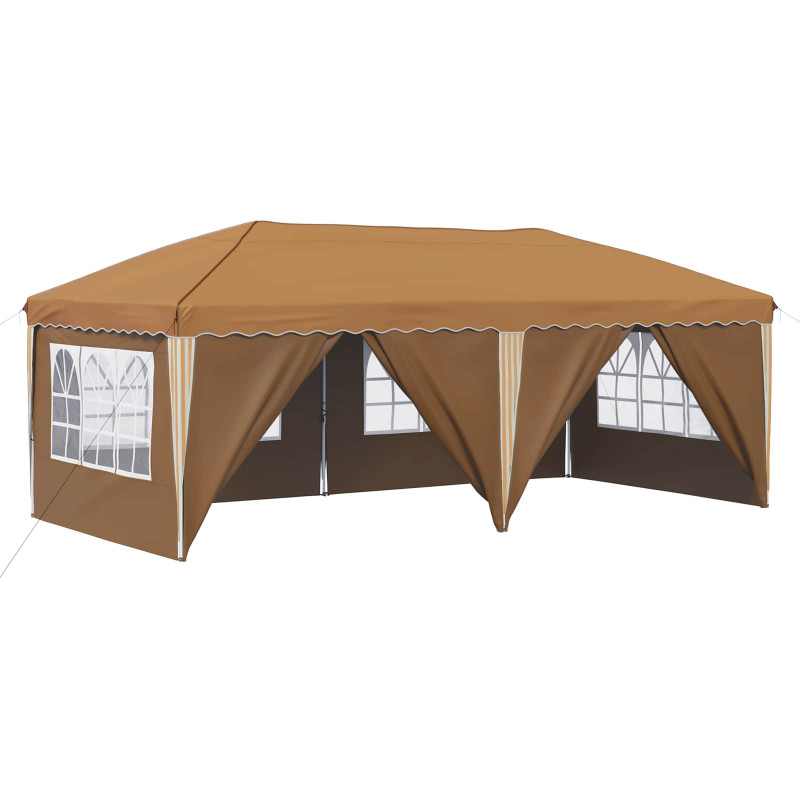 Namiot imprezowy rozkładany 575 x 288 x 245 cm Beżowy