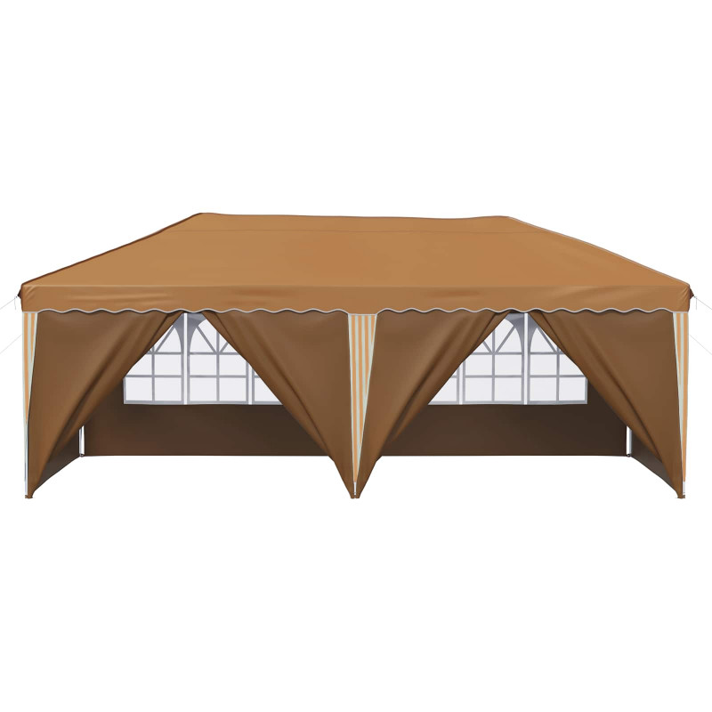 Namiot imprezowy rozkładany 575 x 288 x 245 cm Beżowy