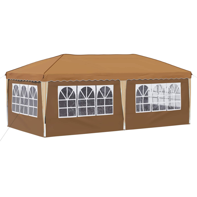 Namiot imprezowy rozkładany 575 x 288 x 245 cm Beżowy