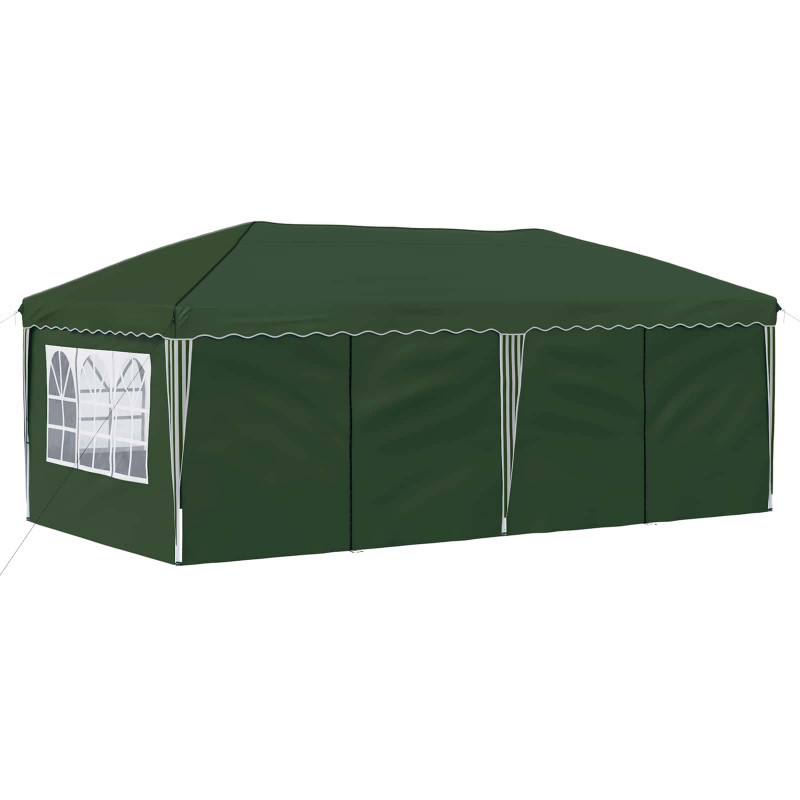 Namiot imprezowy rozkładany 575 x 288 x 245 cm zielony
