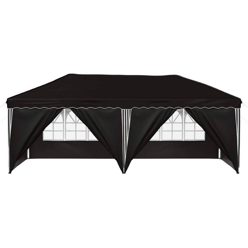 Namiot imprezowy rozkładany 575 x 288 x 245 cm Czarny