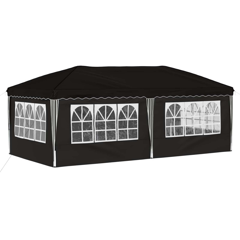 Namiot imprezowy rozkładany 575 x 288 x 245 cm Czarny